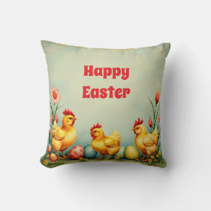 Påsk Vintage 3 Little Chicken Helgdag Collection Kudde
