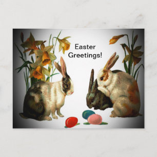 Påsk Vintage Bunnies Tittar på Candy Eggs, ZSSG Helg Vykort