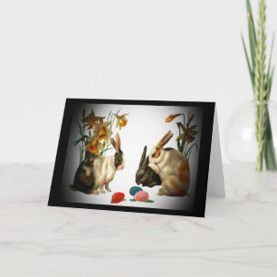 Påsk Vintage Bunnies Tittar på Candy Eggs, ZSSG Helgkort
