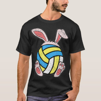 Påsk Volleyball Älskare Bunny Öron Boll Cute Rabbi T Shirt