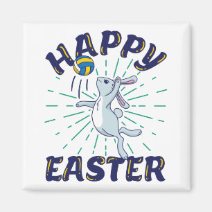 Påsk Volleyball Bunny Jump Magnet