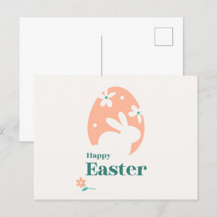 Påsk vykort Bunny Card Glad påsk