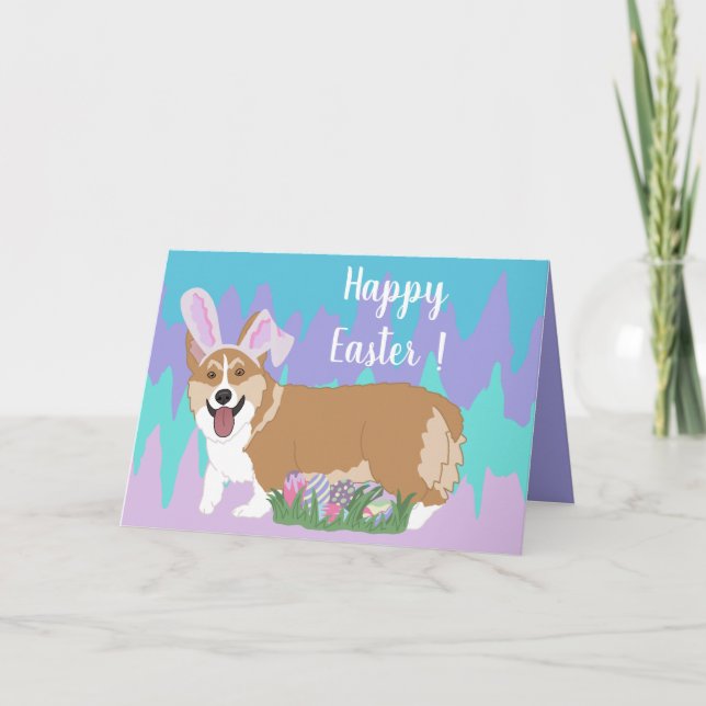 Påsk Welsh Corgi Kort (Framsida)