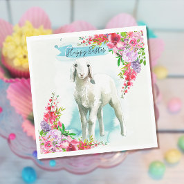 Påsk White Lamb | BLOMMIGTARNA VÅR Pappersservett