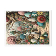 Påsk Wonderland med majestisk kanin