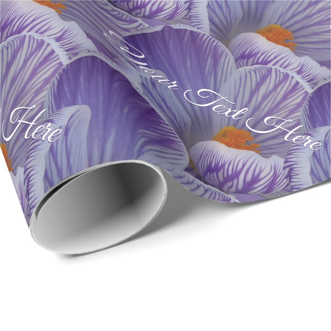 Påsk Wrapping Papper Anpassningsbar Crocus Gift Pa Presentpapper (Rullad Hörn)