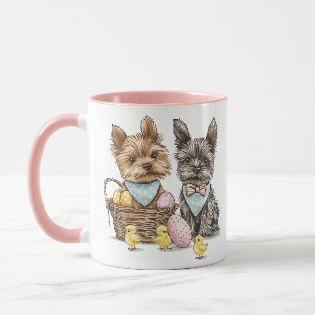 Påsk Yorkshire Terrier Hundar Mugg (Vänster)
