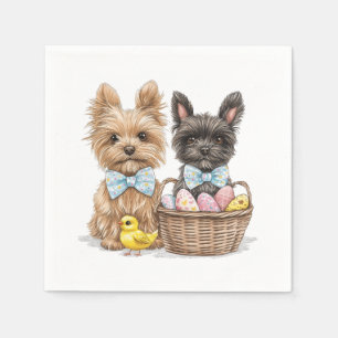 Påsk Yorkshire Terrier Hundar Pappersservett