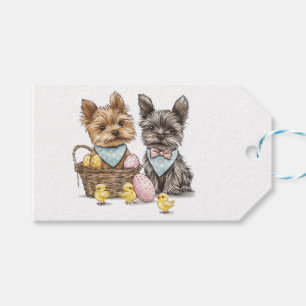 Påsk Yorkshire Terrier Hundar Presentetikett