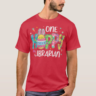 Påskägg 1 Hobby Librarian Bunny Älskare Påsk T Shirt