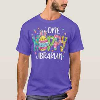 Påskägg 1 Hobby Librarian Bunny Älskare Påsk T Shirt