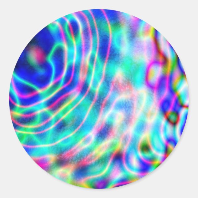 Påskägg Art Sticker Runt Klistermärke (Framsida)