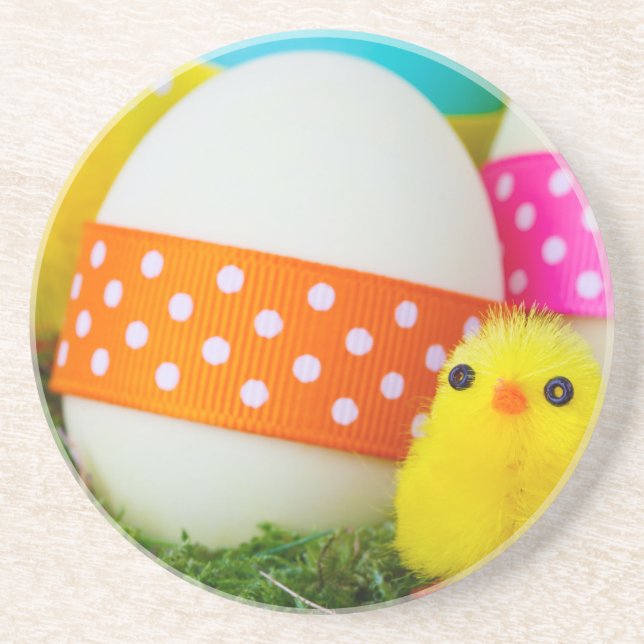 påskägg av chick underlägg sandsten (Framsidan)