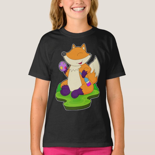 Påskägg av räv t shirt (Framsida)