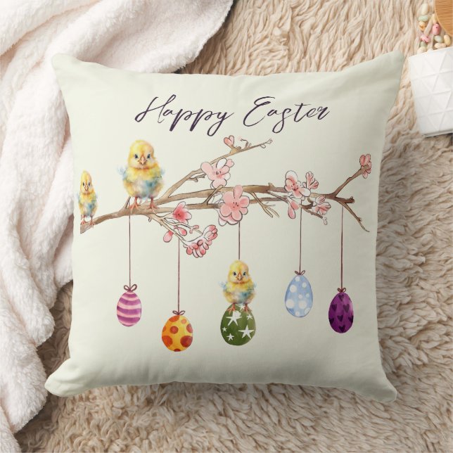 Påskägg Baby Chick Glad påsk Kudde (Filt)