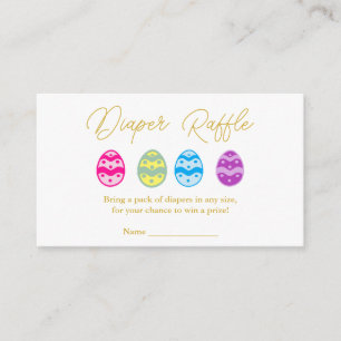 Påskägg Baby Shower Diaper Raffle Tilläggskort