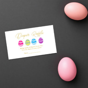 Påskägg Baby Shower Diaper Raffle Tilläggskort