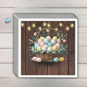 Påskägg Baby Shower för Rustic Blommigt Pappersservett
