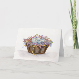 Påskägg Basket-mappat gratulationskort för vintage Kort