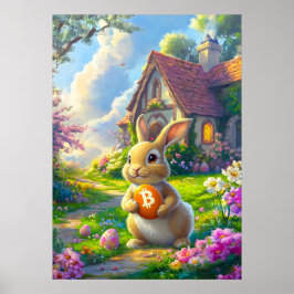 Påskägg Bitcoin Crypto Poster