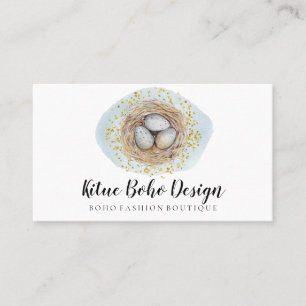 Påskägg Boho Girly Bird Nest Visitkort