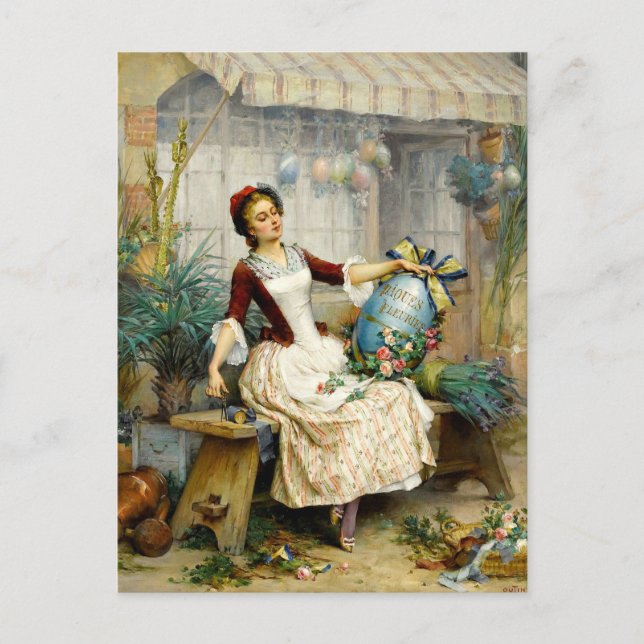 Påskägg, bra vintage helg vykort (Framsida)