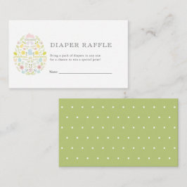Påskägg Bunny Baby Shower Diaper Raffle Biljett Tilläggskort