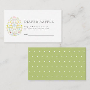 Påskägg Bunny Baby Shower Raffle Biljett Tilläggskort