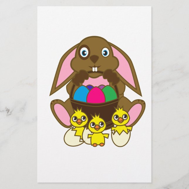 Påskägg Bunny Brevpapper (Framsida)