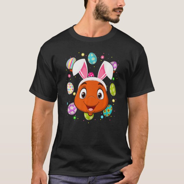 Påskägg Bunny Ear Ant Ansikte Påsk Söndag T Shirt (Framsida)