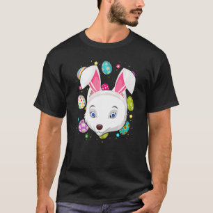 Påskägg Bunny Ear Arktiska räven Ansikte Påsk Sönd T Shirt