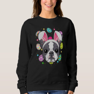 Påskägg Bunny Ear Boston Terrier Hund Öster T Shirt