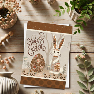 Påskägg Bunny Folk Cute Inspirife Kort