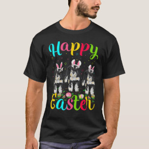 Påskägg Bunny Miniature Schnauzer Hund Hap T Shirt