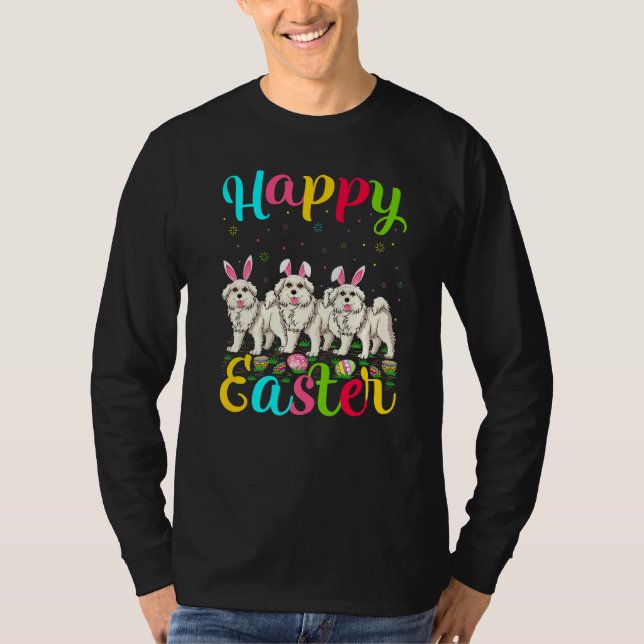 Påskägg Bunny Underbar Pyrenées Hund Lycklig Ea T Shirt (Framsida)