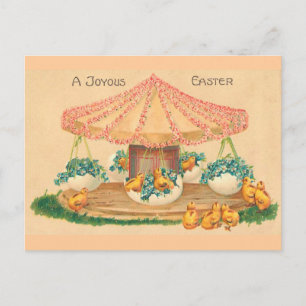 Påskägg Carousel Vintage Påsk Helg Vykort