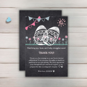 Påskägg Chalkboard Teckning Baby Shower Tack Kort