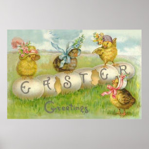 Påskägg Chick Fält Poster