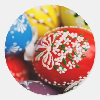 Påskägg Colorful Helgdag Vår Art Runt Klistermärke