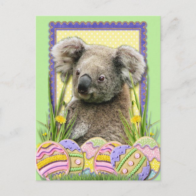 Påskägg Cookies - Koala Helg Vykort (Framsida)