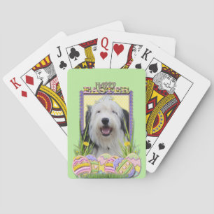 Påskägg Cookies - Old English Sheepdog Casinokort