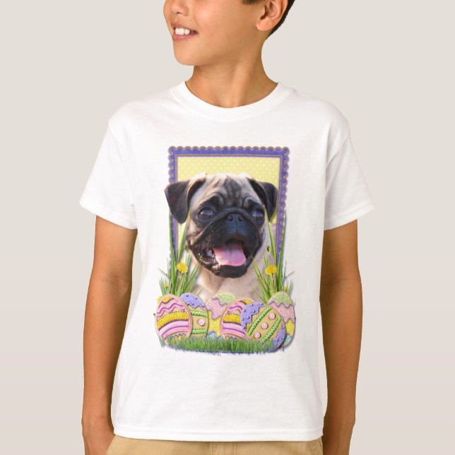 Påskägg Cookies - Pug T-shirt (Framsida)