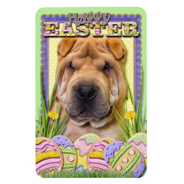 Påskägg Cookies - Shar Pei Magnet (Vertikal)