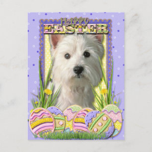 Påskägg Cookies - Väster Highland Terrier Helg Vykort
