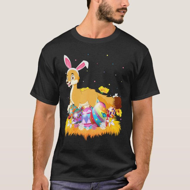 Påskägg Cute Fennec Fox Påsk Söndag T Shirt (Framsida)