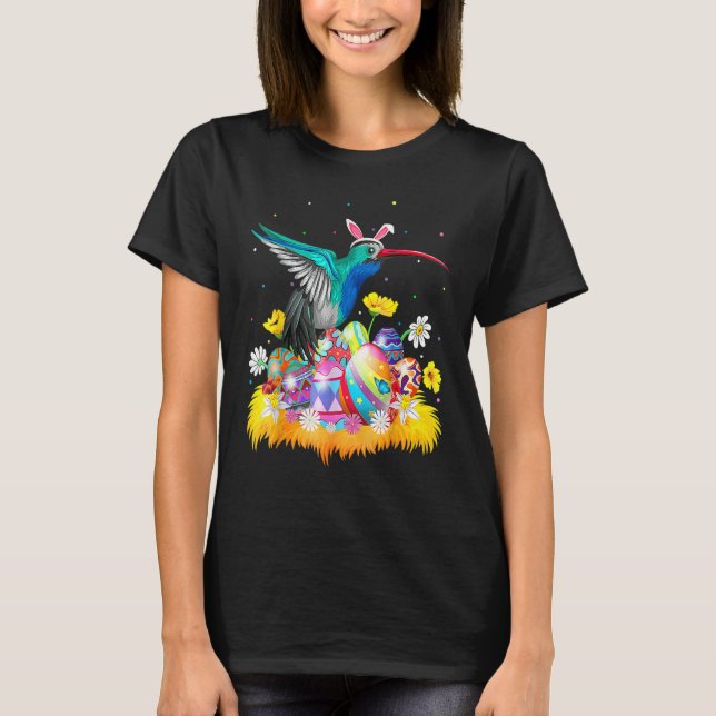 Påskägg Cute Hummingbird T Shirt (Framsida)