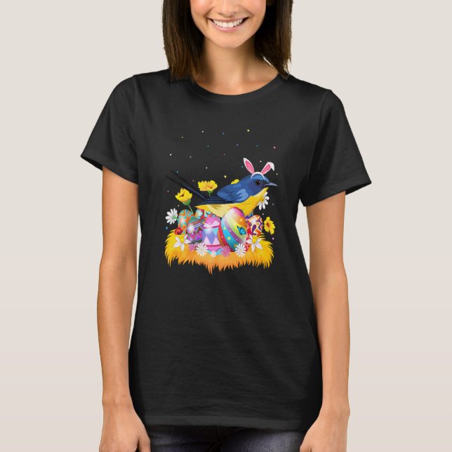 Påskägg Cute Östra Bluebird Påsk Sol T Shirt (Framsida)