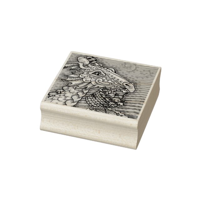 PÅSKÄGG DRAGON, FANTASY GUBBER FRIMÄRKE STÄMPEL (Stämpel)