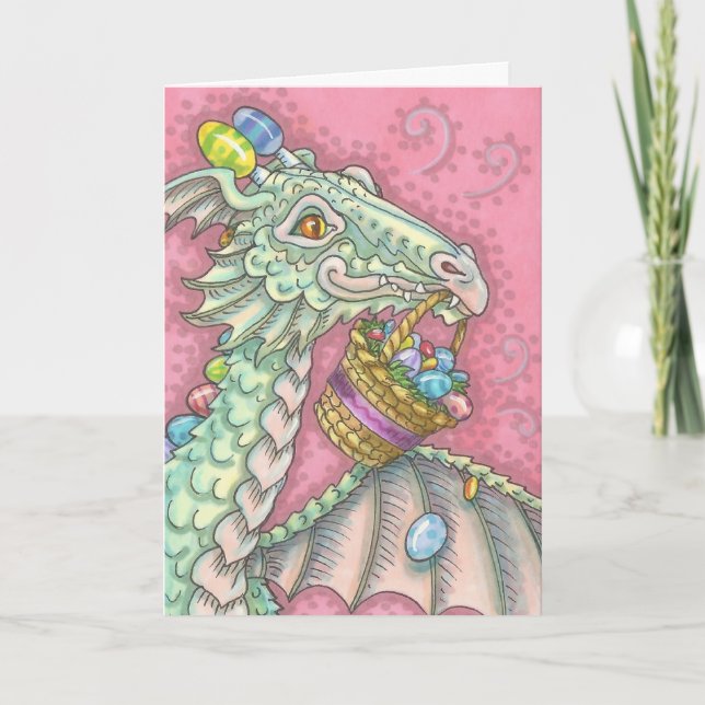 PÅSKÄGG DRAGON Fantasy Vår CARD Verse Helgkort (Framsida)