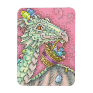 PÅSKÄGG DRAGON Fantasy Vår MAGNET-rektangel Magnet